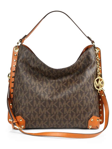 michael michael kors serena signature large shoulder bag|Michael Kors Handbags .